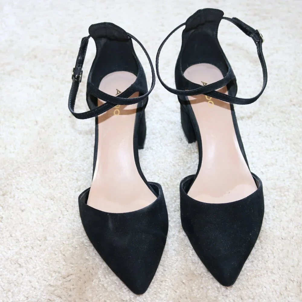 Aldo Black Block Heel Pumps - Picture 5 of 5